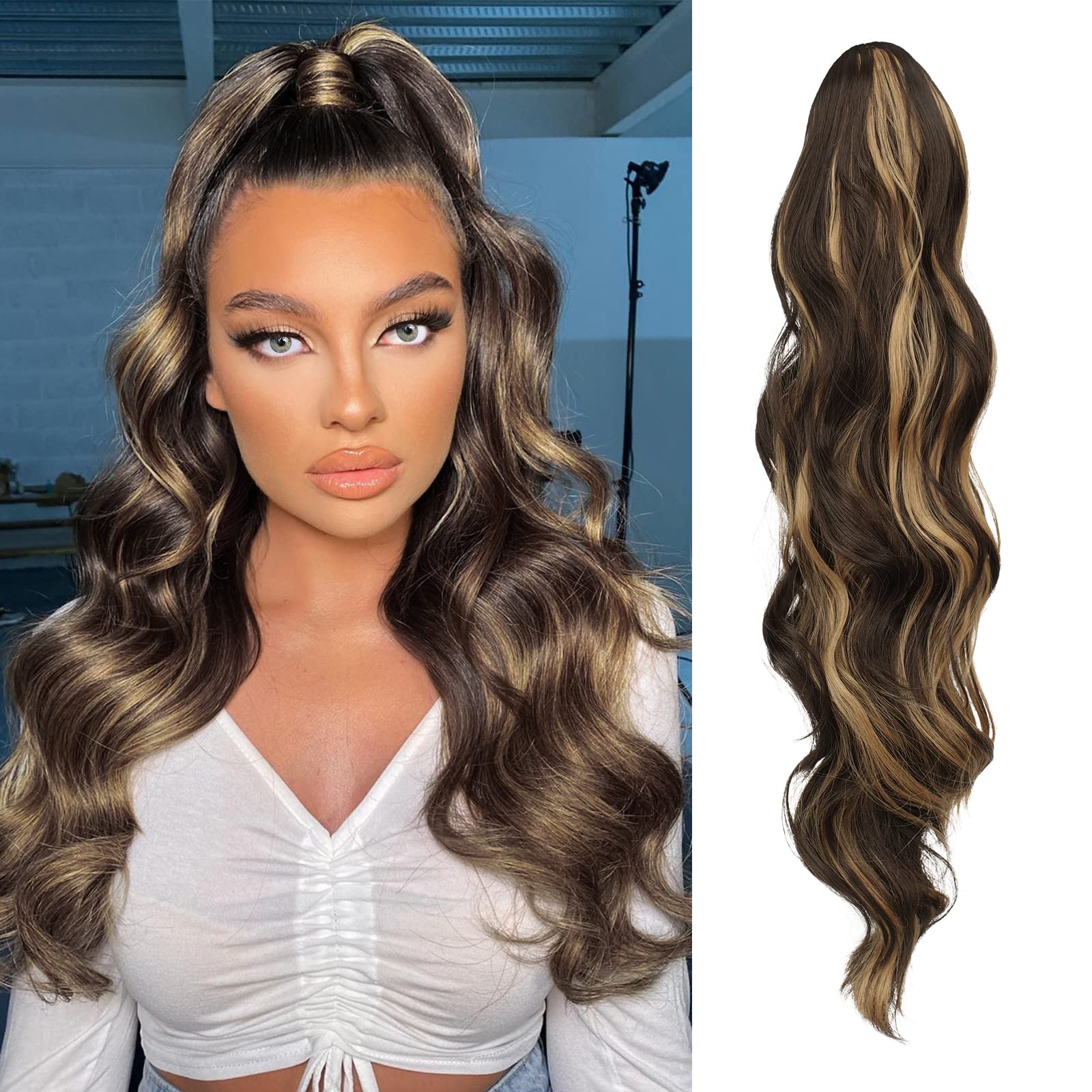 Synthetic Drawstring Ponytail - 24 inch - Image 42