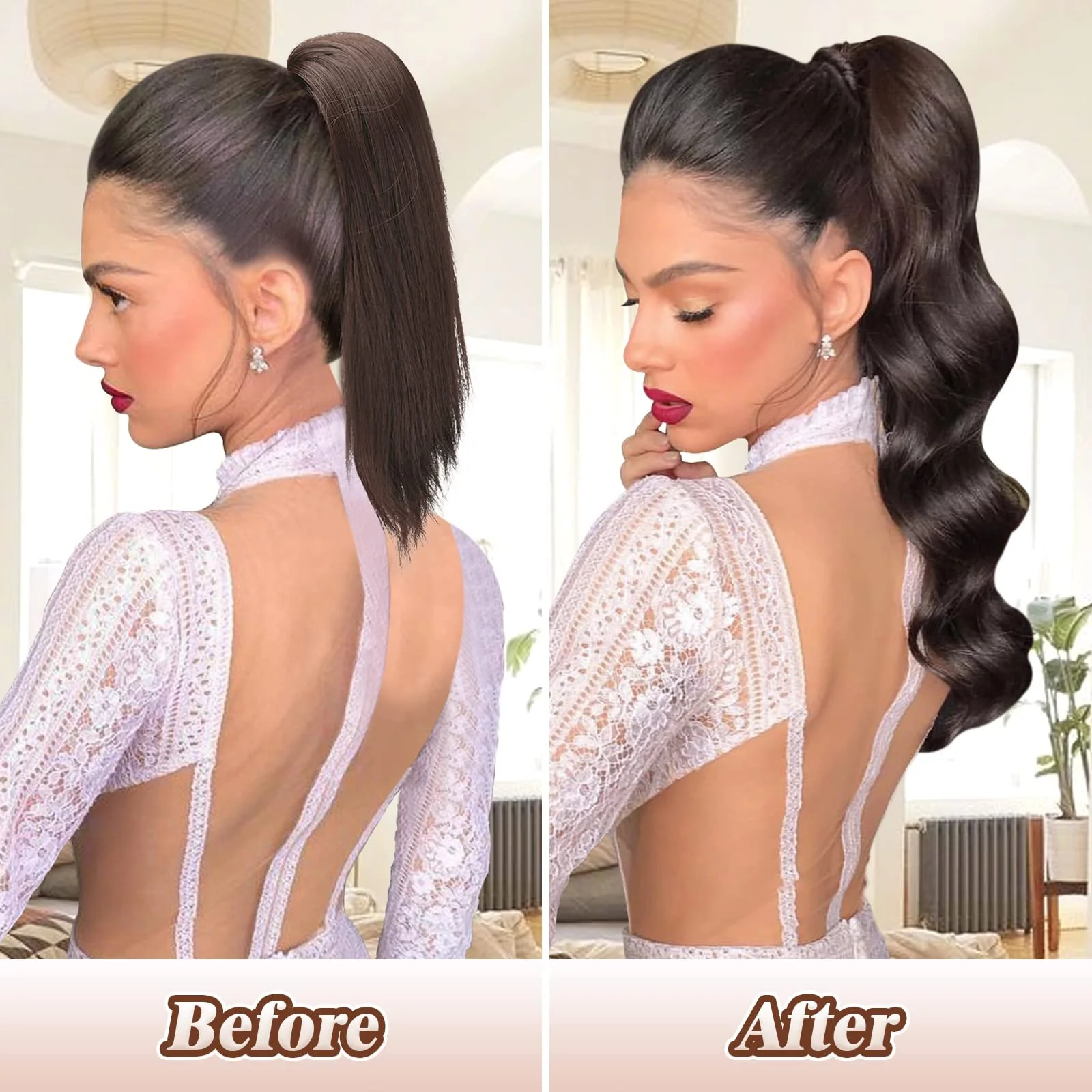 Synthetic Drawstring Ponytail - 24 inch - Image 47