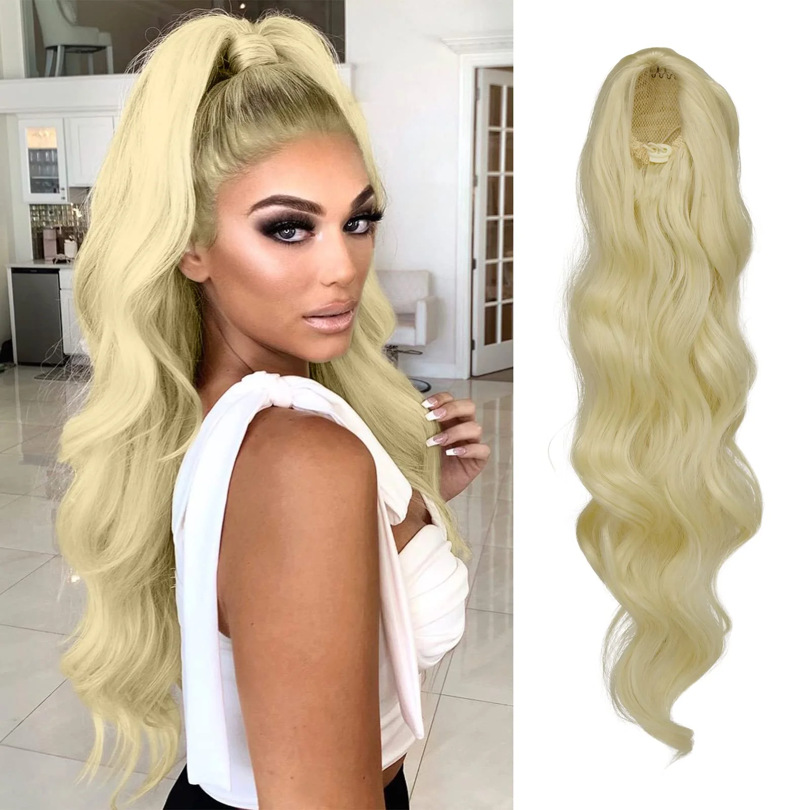 Synthetic Drawstring Ponytail - 24 inch - Image 48