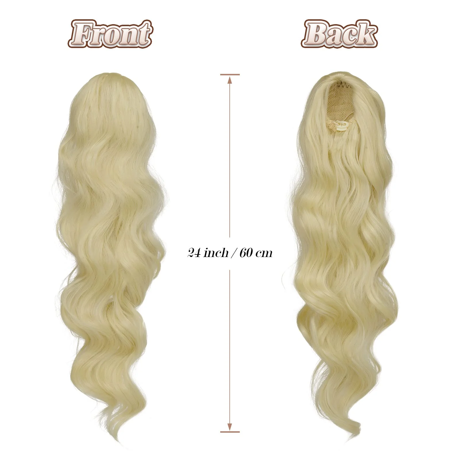 Synthetic Drawstring Ponytail - 24 inch - Image 49