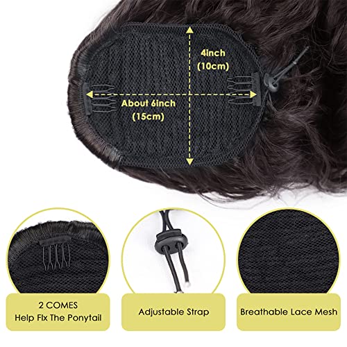 Synthetic Drawstring Ponytail with Body Wave - Image 10