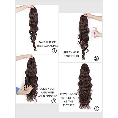 Synthetic Drawstring Ponytail with Body Wave - Image 11