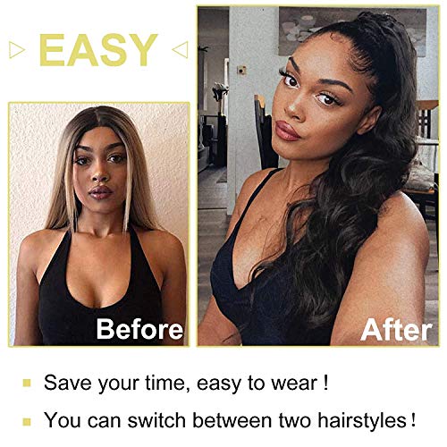 Synthetic Drawstring Ponytail with Body Wave - Image 12