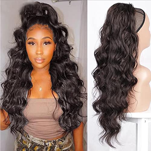Synthetic Drawstring Ponytail with Body Wave - Image 13