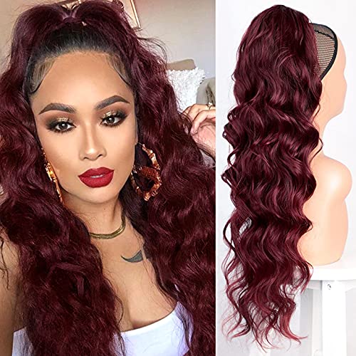 Synthetic Drawstring Ponytail with Body Wave - Image 15