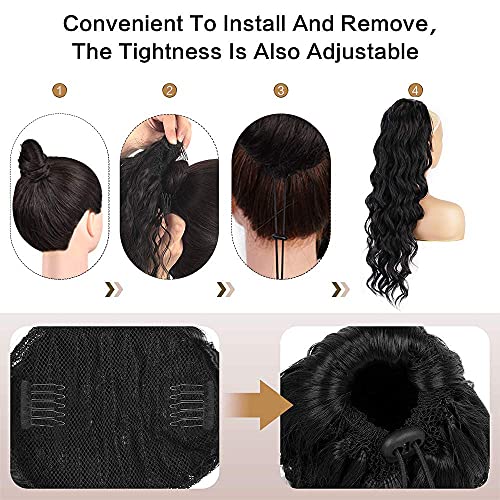 Synthetic Drawstring Ponytail with Body Wave - Image 7