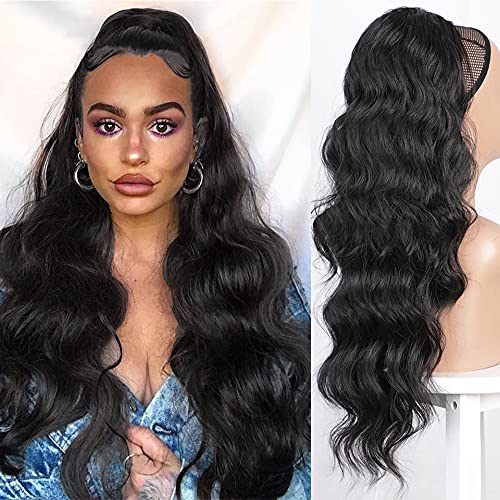 Synthetic Drawstring Ponytail with Body Wave - Image 8