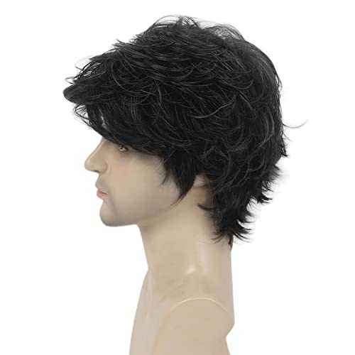 Synthetic Fiber Layered Mens Wig - Image 10