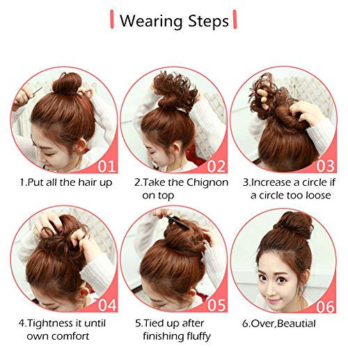 Synthetic Fibre Hair Bun Donut Hairpiece - Image 5