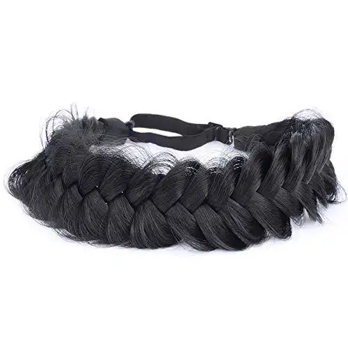 Synthetic Hair Braided Headband - Image 4
