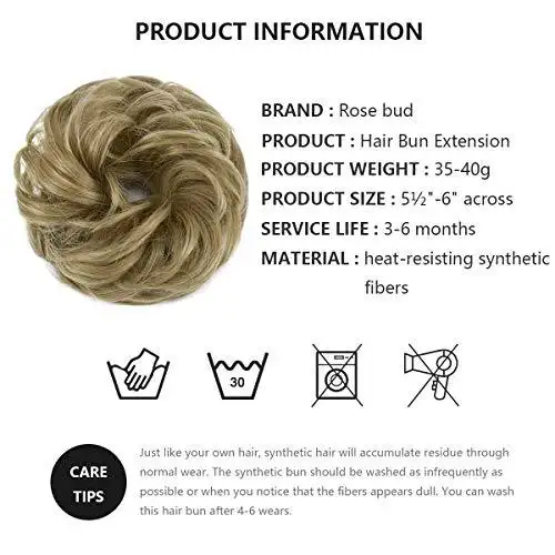 Synthetic Hair Bun Chignon - Image 17