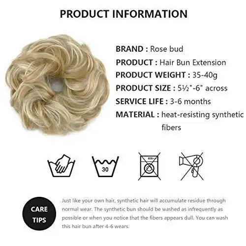 Synthetic Hair Bun Chignon - Image 22