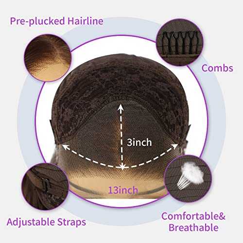 Synthetic Lace Front Wig Body Wavy Chunky Highlights - Image 6
