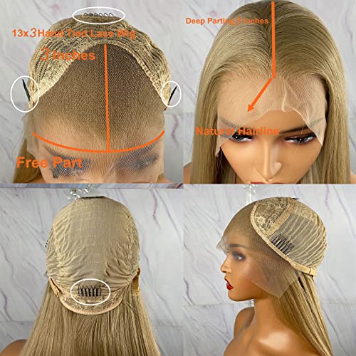 Synthetic Lace Front Wig with Blonde Highlights - Image 100