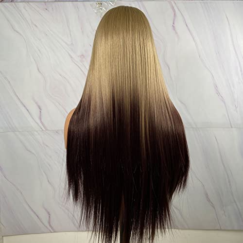 Synthetic Lace Front Wig with Blonde Highlights - Image 101