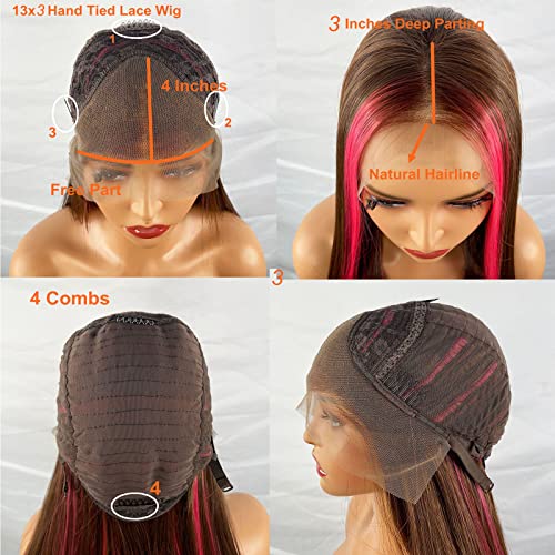 Synthetic Lace Front Wig with Blonde Highlights - Image 16