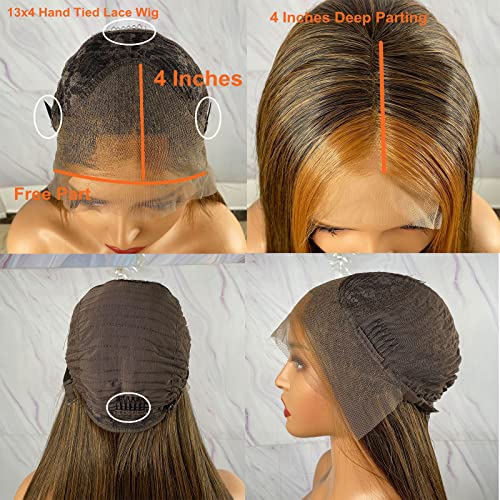 Synthetic Lace Front Wig with Blonde Highlights - Image 22