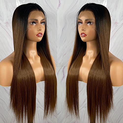 Synthetic Lace Front Wig with Blonde Highlights - Image 39