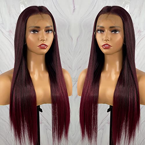 Synthetic Lace Front Wig with Blonde Highlights - Image 41