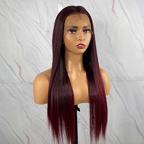 Synthetic Lace Front Wig with Blonde Highlights - Image 44