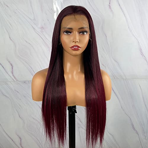 Synthetic Lace Front Wig with Blonde Highlights - Image 45