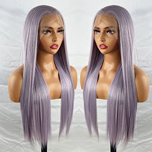 Synthetic Lace Front Wig with Blonde Highlights - Image 54