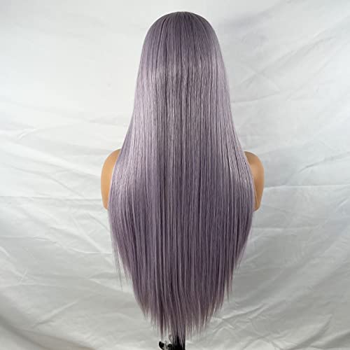 Synthetic Lace Front Wig with Blonde Highlights - Image 56