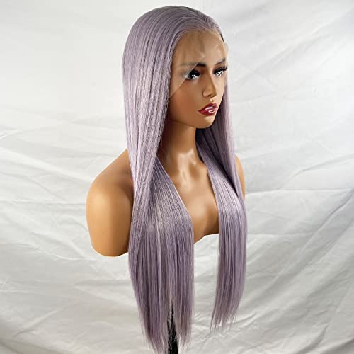 Synthetic Lace Front Wig with Blonde Highlights - Image 57