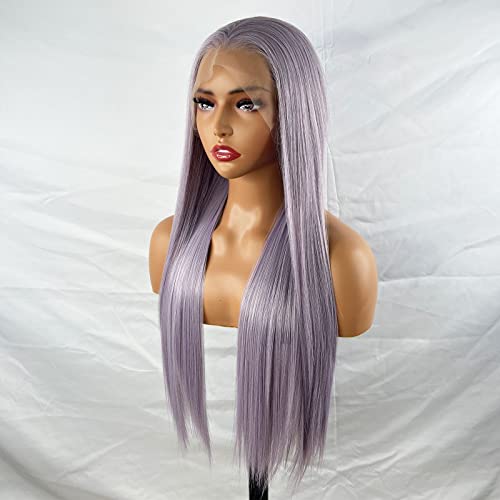 Synthetic Lace Front Wig with Blonde Highlights - Image 58