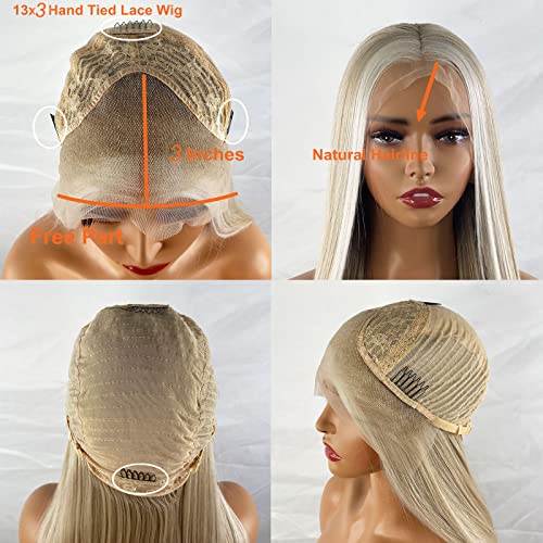 Synthetic Lace Front Wig with Blonde Highlights - Image 75