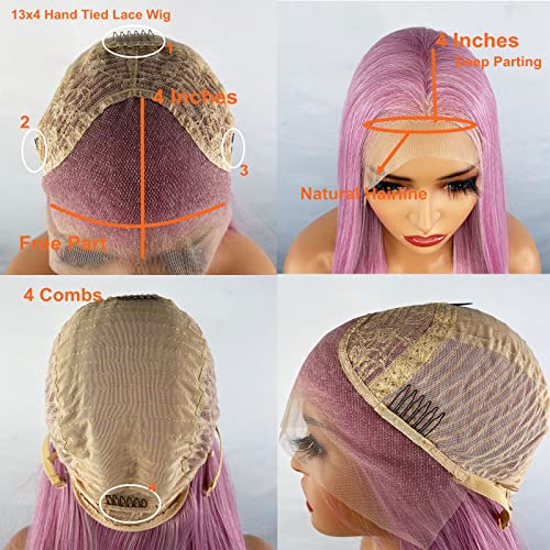 Synthetic Lace Front Wig with Blonde Highlights - Image 87