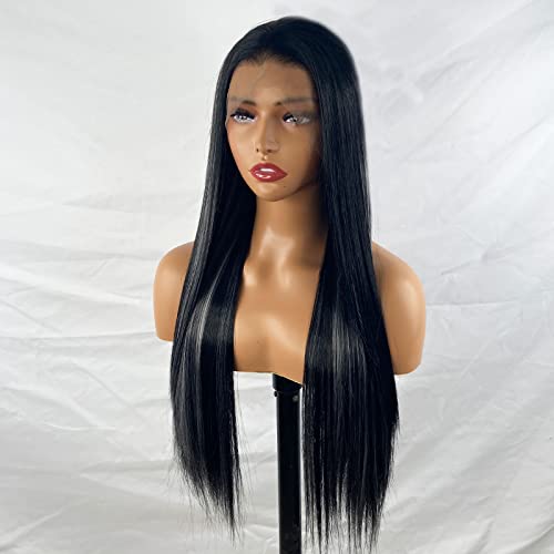 Synthetic Lace Front Wig with Blonde Highlights - Image 97