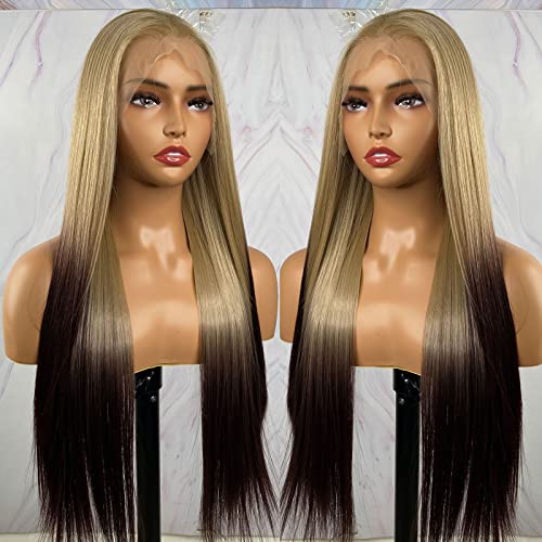 Synthetic Lace Front Wig with Blonde Highlights - Image 99