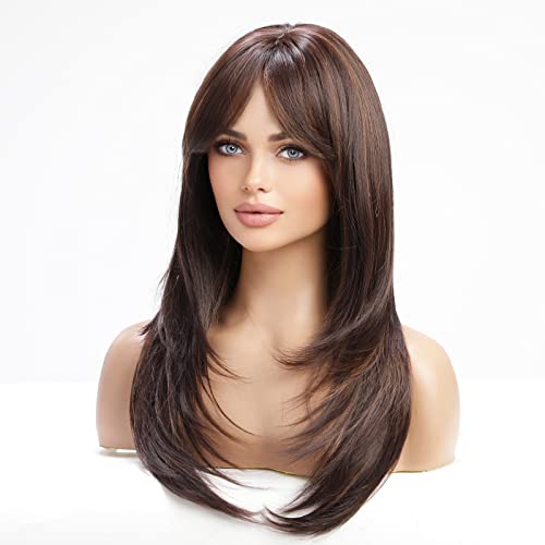Synthetic Layered Hair with Highlighted Bangs - Image 4