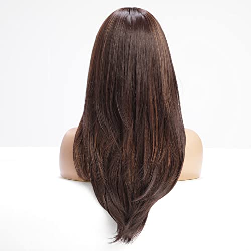 Synthetic Layered Hair with Highlighted Bangs - Image 5