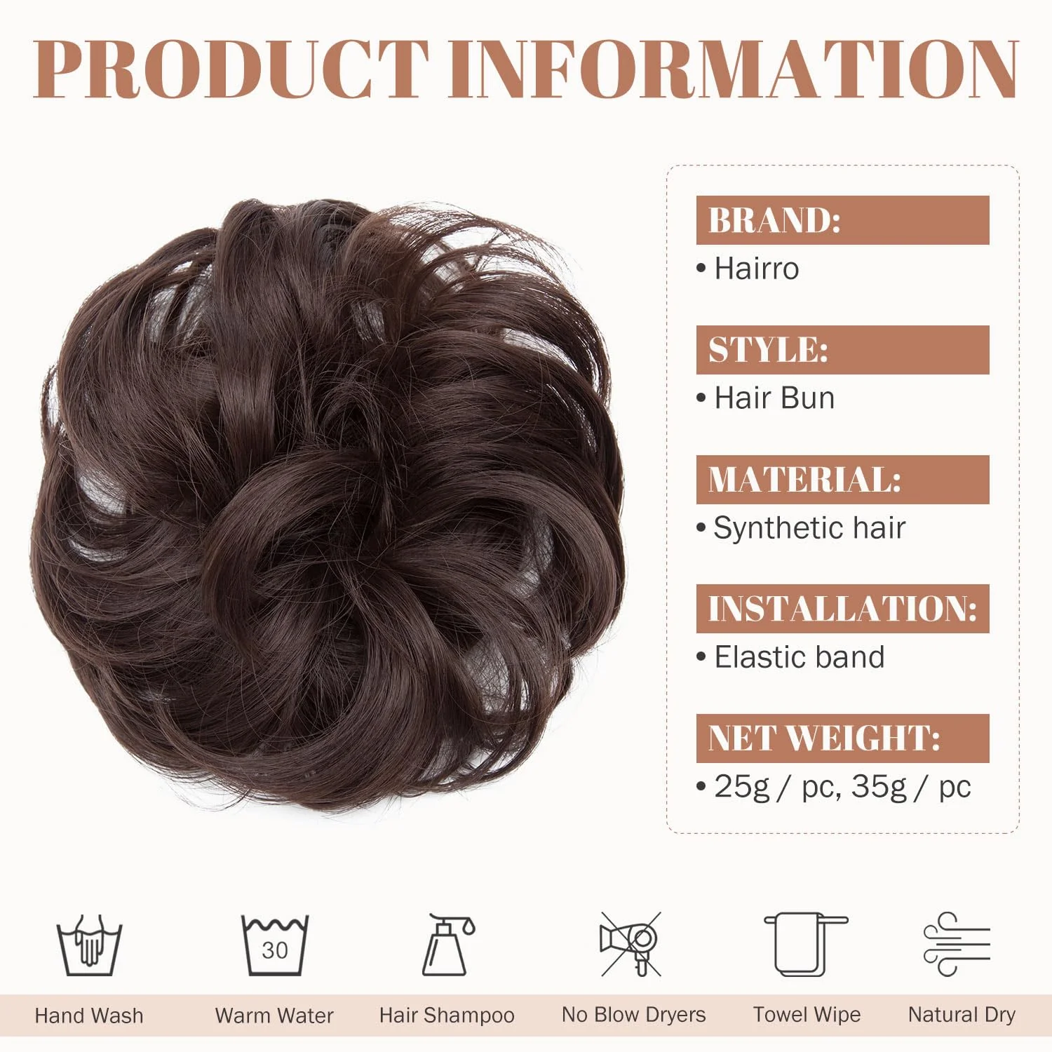 Synthetic Messy Bun Hair Piece for Women - Image 103