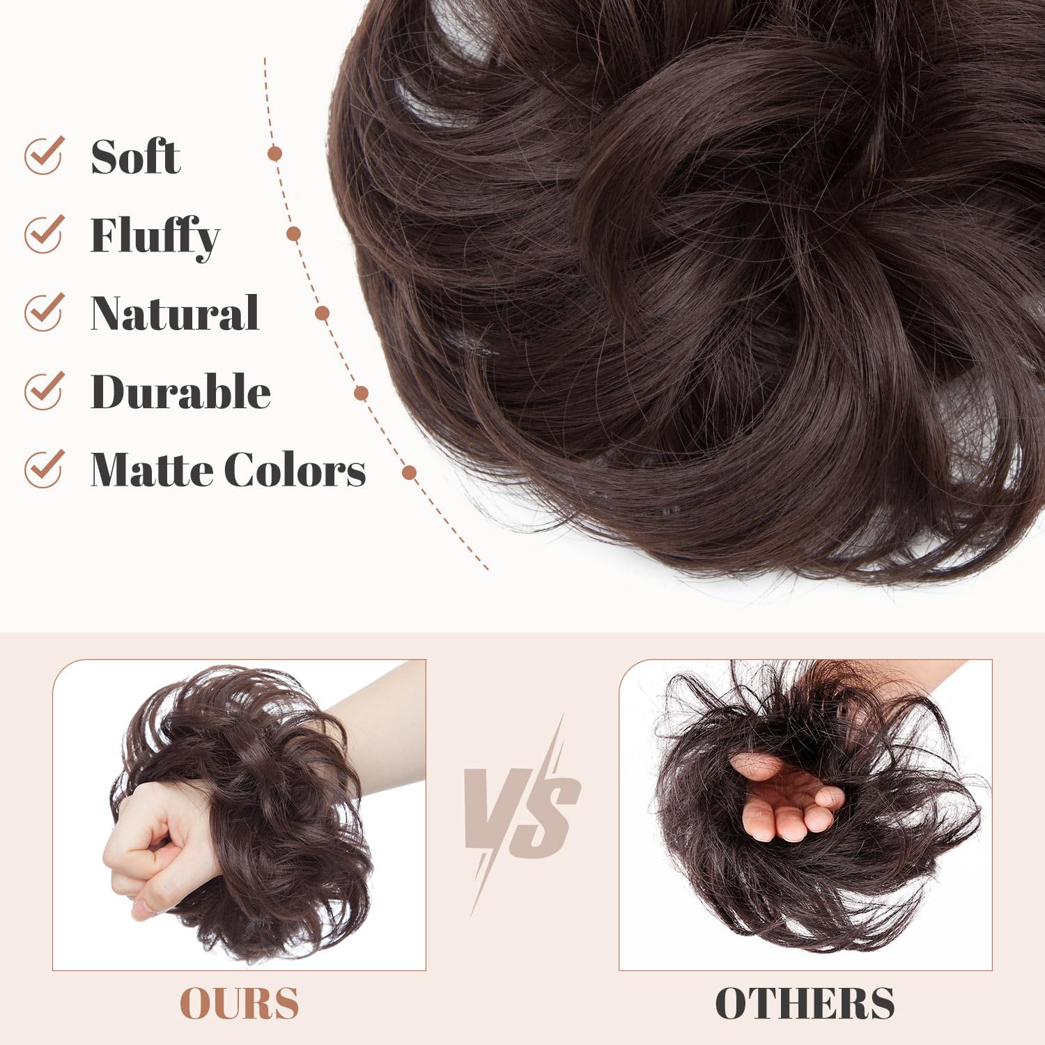 Synthetic Messy Bun Hair Piece for Women - Image 105