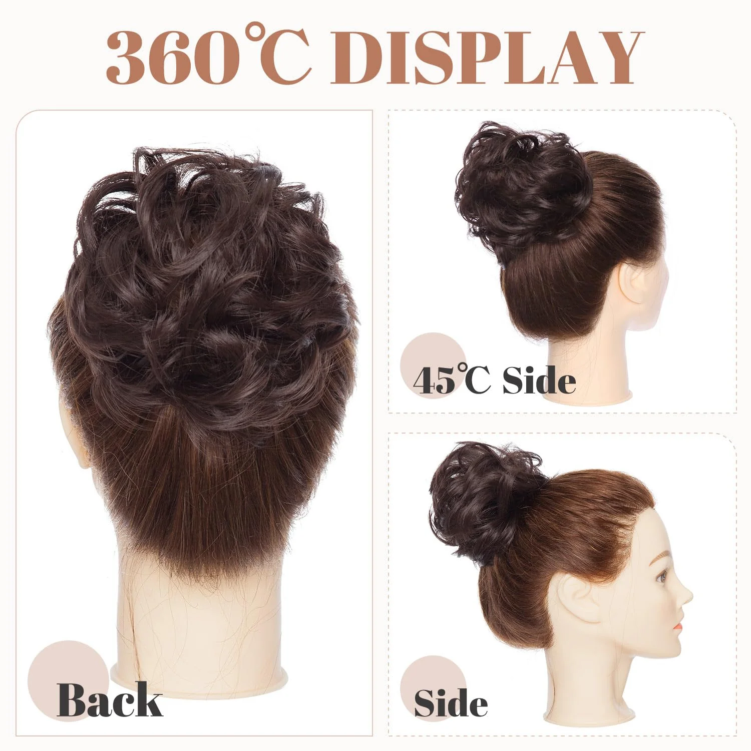 Synthetic Messy Bun Hair Piece for Women - Image 106