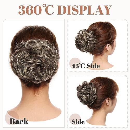 Synthetic Messy Bun Hair Piece for Women - Image 116