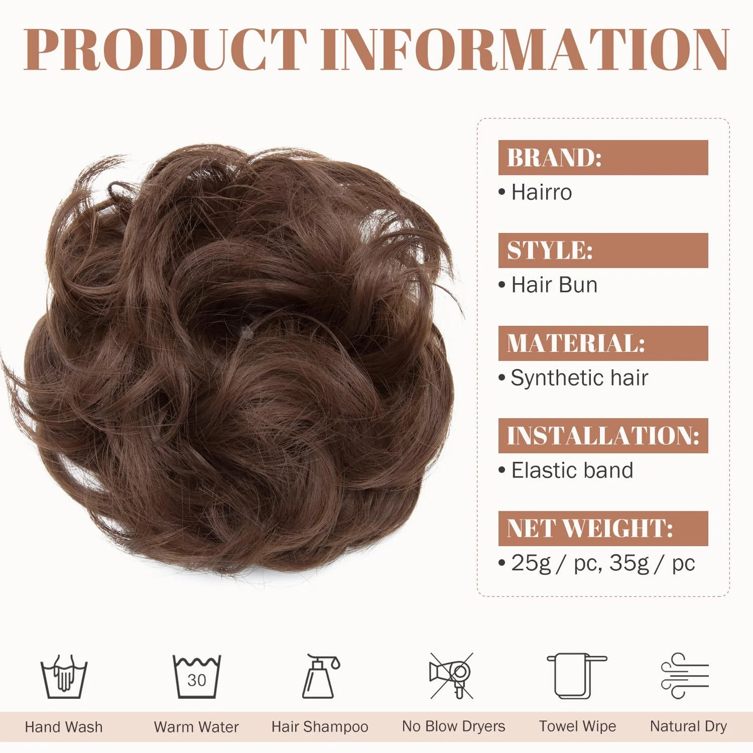 Synthetic Messy Bun Hair Piece for Women - Image 118