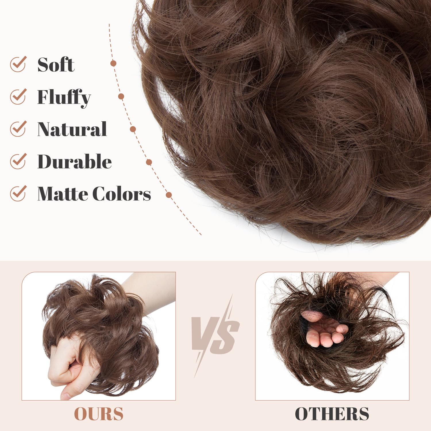 Synthetic Messy Bun Hair Piece for Women - Image 119