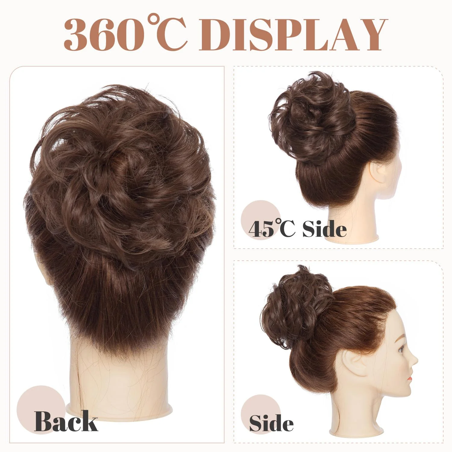 Synthetic Messy Bun Hair Piece for Women - Image 121