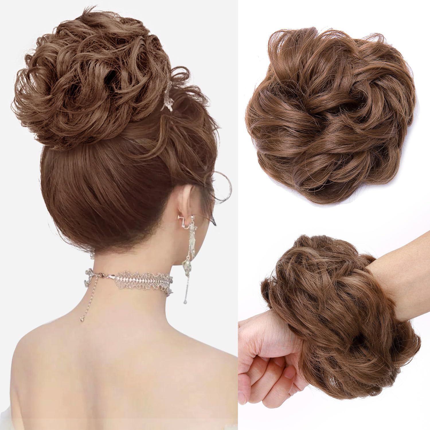 Synthetic Messy Bun Hair Piece for Women - Image 122