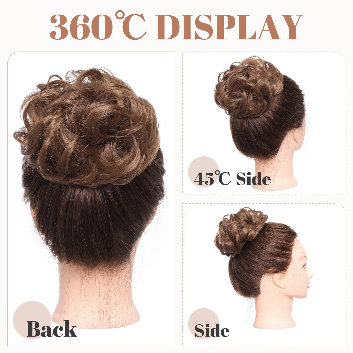 Synthetic Messy Bun Hair Piece for Women - Image 126
