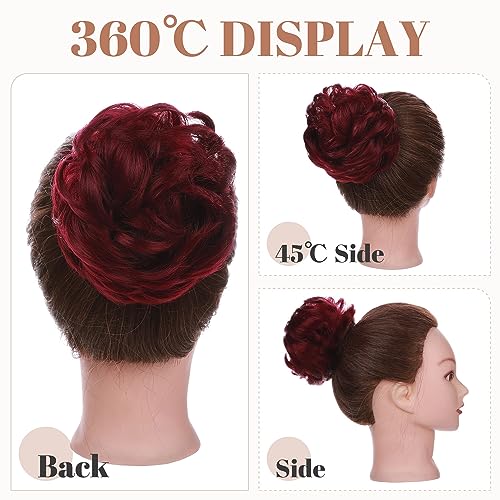Synthetic Messy Bun Hair Piece for Women - Image 26