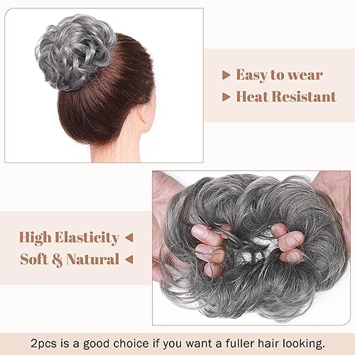Synthetic Messy Bun Hair Piece for Women - Image 3