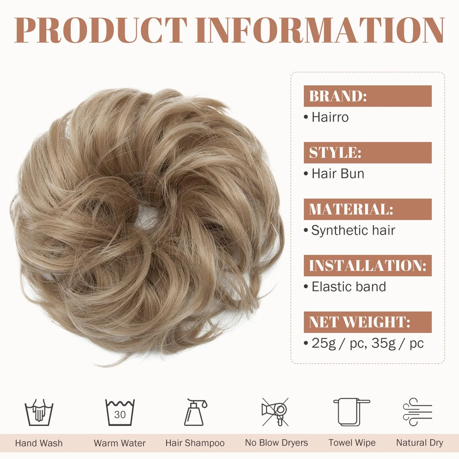Synthetic Messy Bun Hair Piece for Women - Image 33