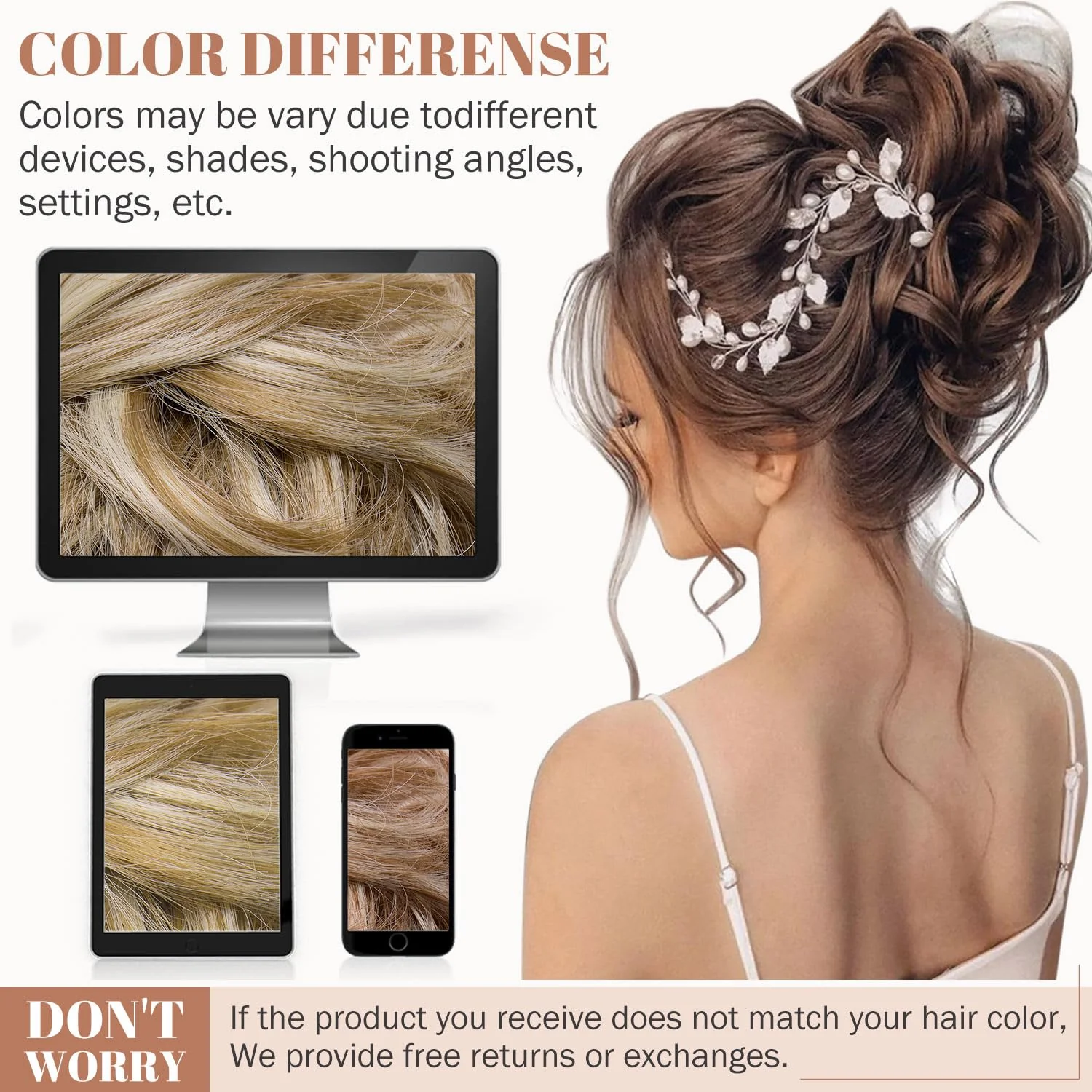 Synthetic Messy Bun Hair Piece for Women - Image 36
