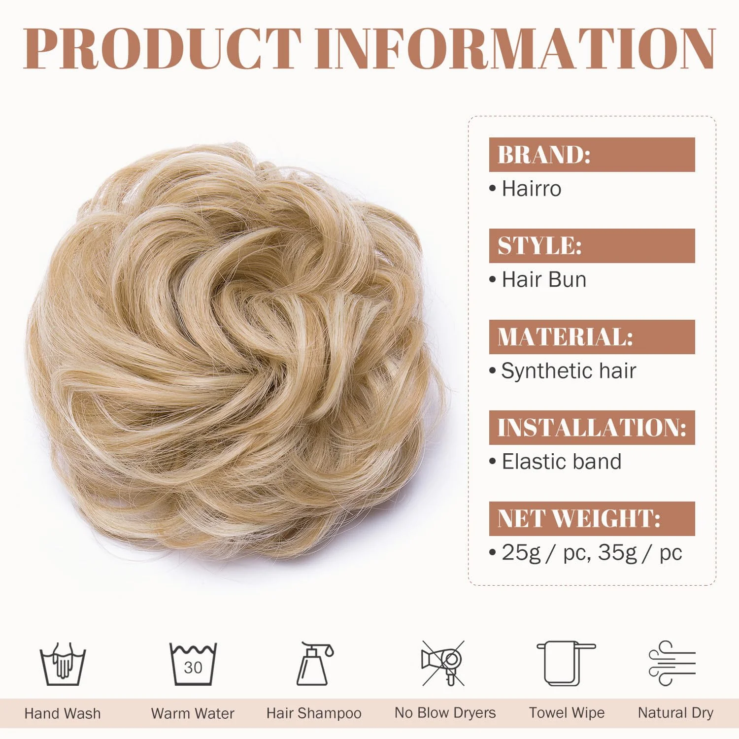 Synthetic Messy Bun Hair Piece for Women - Image 38