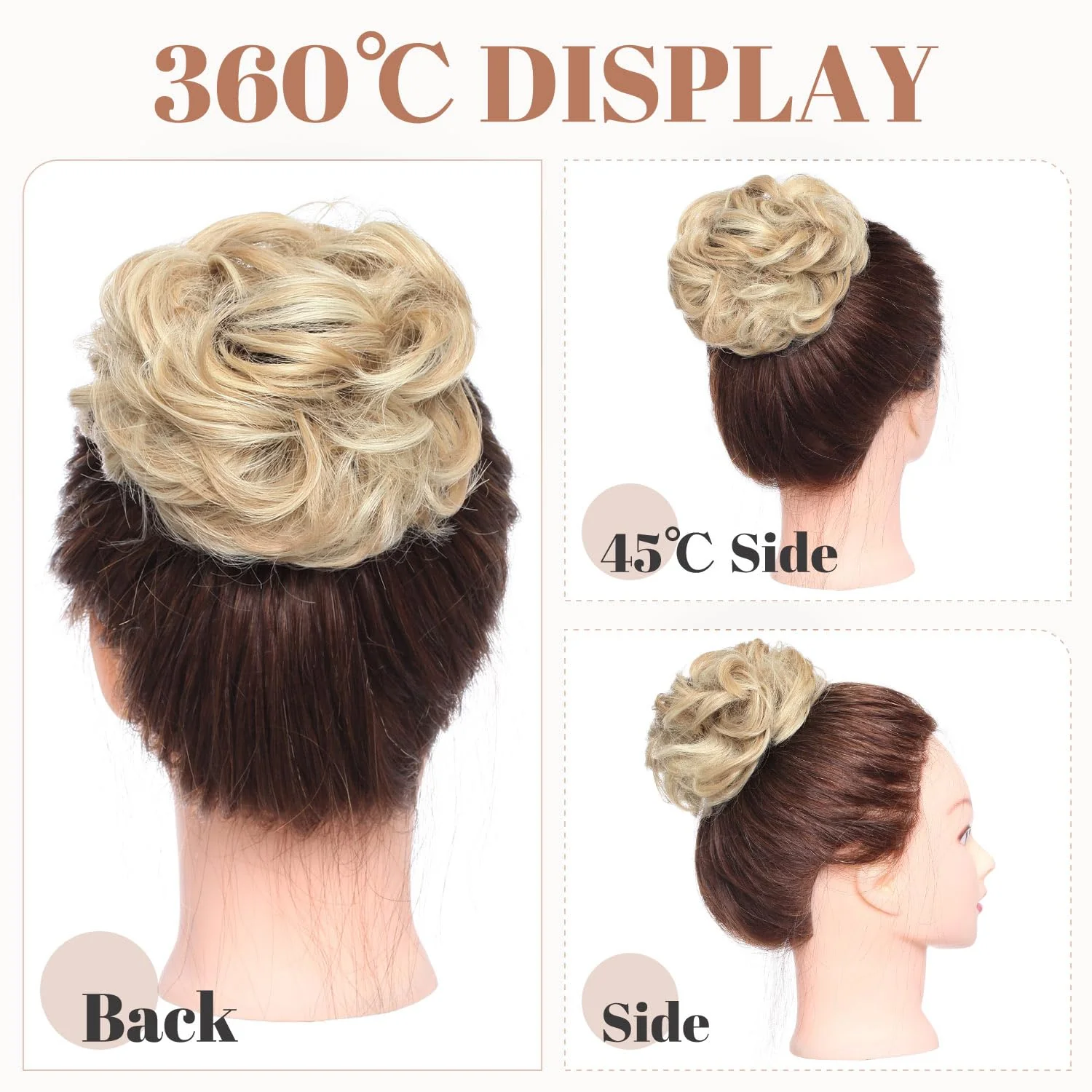 Synthetic Messy Bun Hair Piece for Women - Image 41